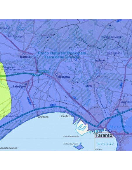 Mappa stradale con comuni della provincia di Taranto pdf