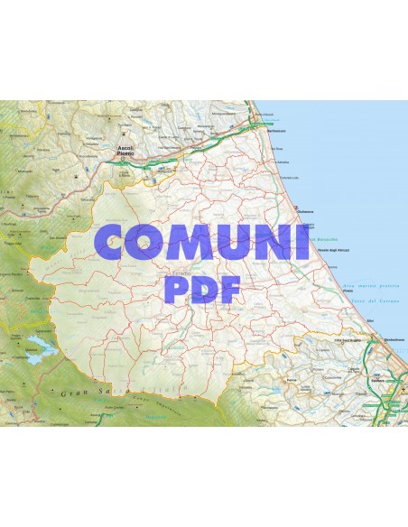 Mappa stradale con comuni della provincia di Teramo pdf