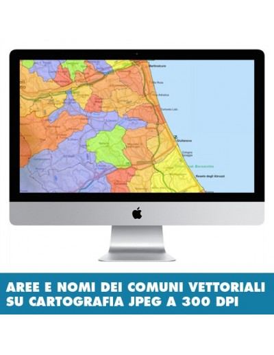 Mappa stradale con comuni della provincia di...