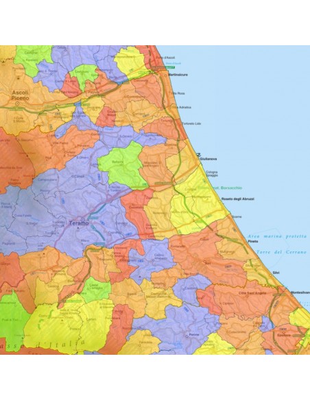 Mappa stradale con comuni della provincia di Teramo pdf