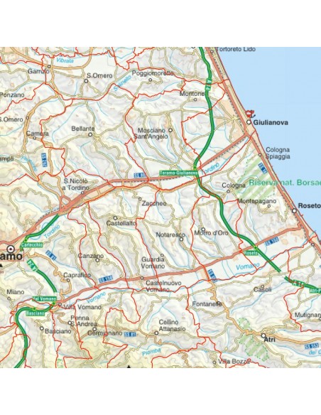 Mappa stradale con comuni della provincia di Teramo pdf