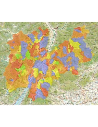 Mappa stradale con comuni della provincia di...