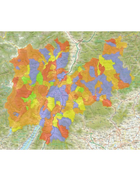 Mappa stradale con comuni della provincia di Trento pdf