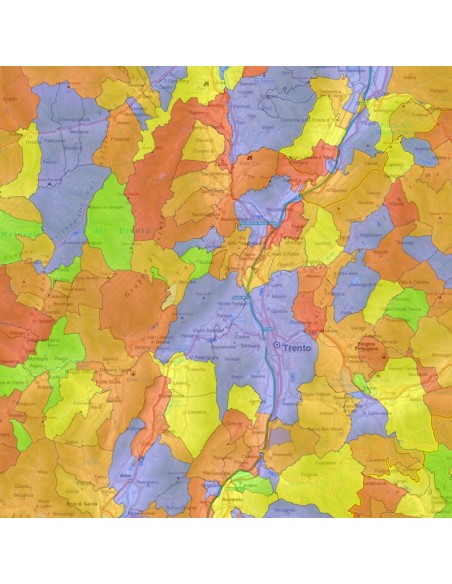 Mappa stradale con comuni della provincia di Trento pdf
