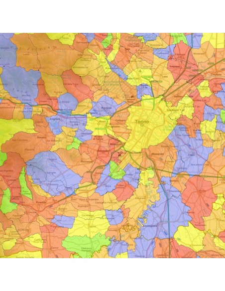 Mappa stradale con comuni della provincia di Torino pdf