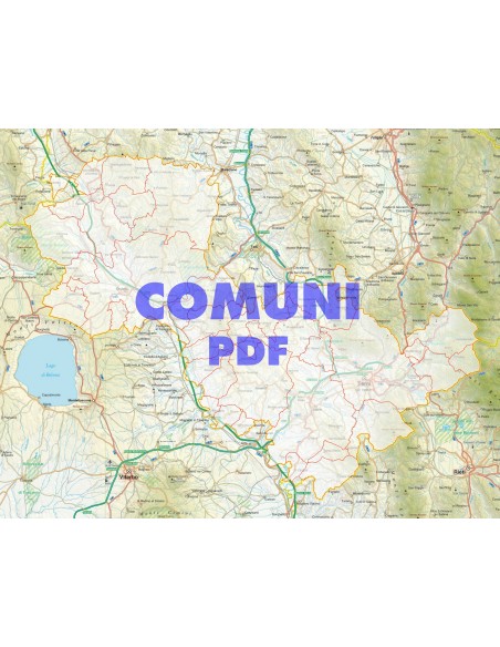 Mappa stradale con comuni della provincia di Terni pdf