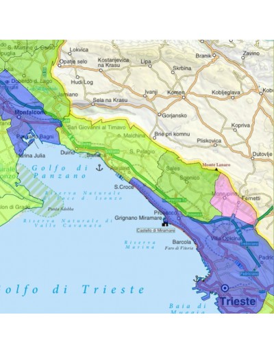 Mappa stradale con comuni della provincia di...