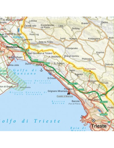 Mappa stradale con comuni della provincia di...