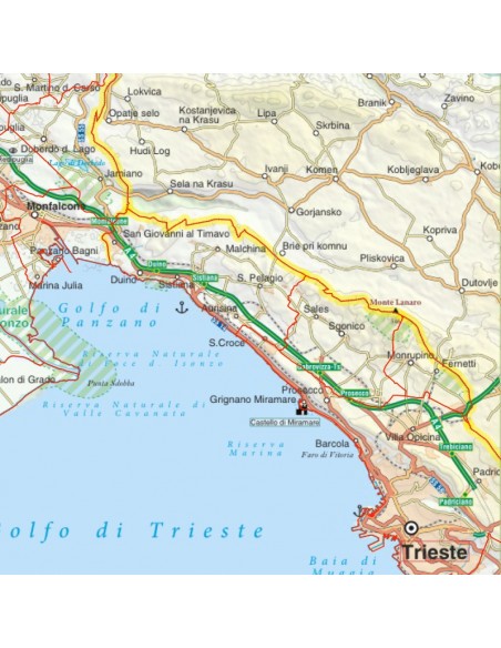Mappa stradale con comuni della provincia di Trieste pdf