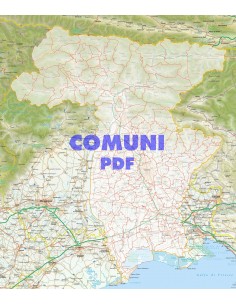 Mappa stradale con comuni della provincia di Udine pdf