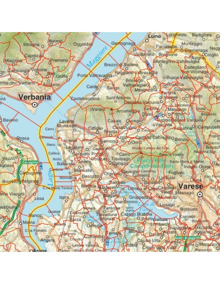 Mappa stradale con comuni della provincia di Varese pdf