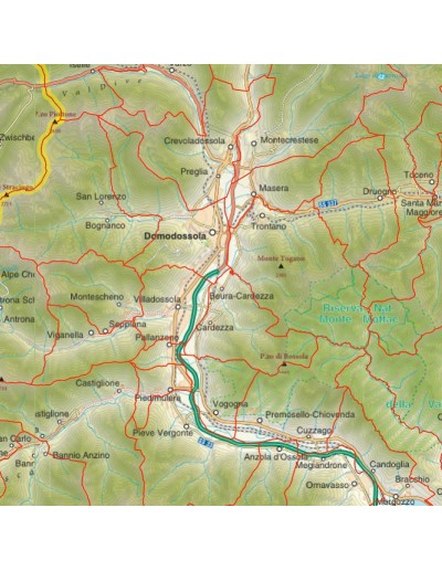 Mappa stradale con comuni della provincia di...