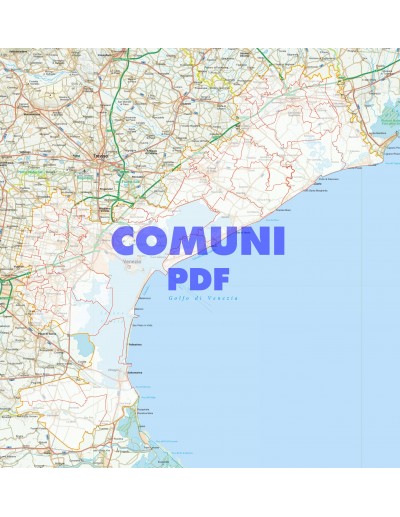 Mappa stradale con comuni della provincia di Venezia pdf