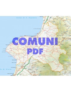 Mappa stradale con comuni della provincia di Vibo...