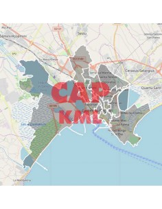 Mappa dei cap di Cagliari KML