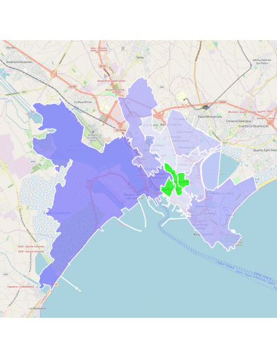 Mappa dei cap di Cagliari KML