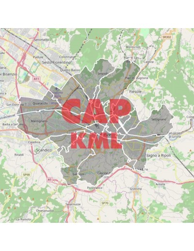 Mappa dei cap di Firenze KML