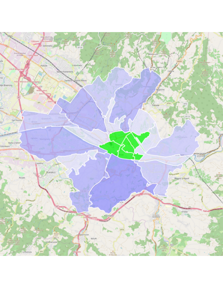 Mappa dei cap di Firenze KML