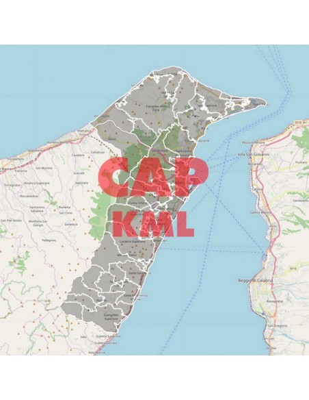 Mappa dei cap di Messina KML