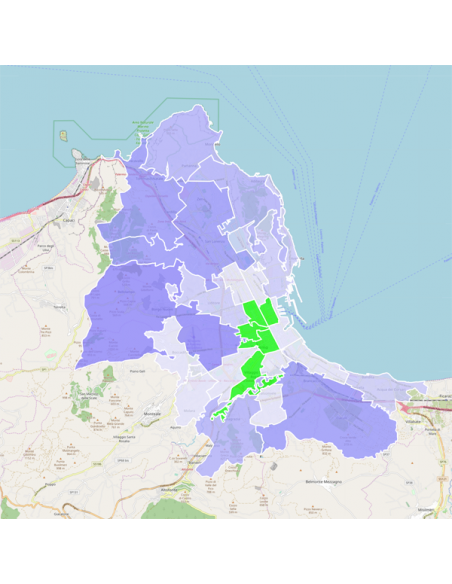 Mappa dei cap di Palermo KML