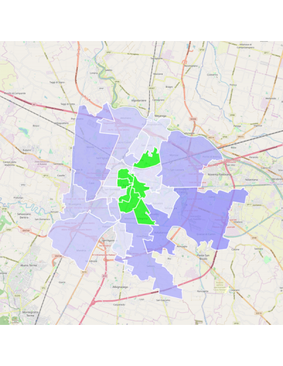Mappa dei cap di Padova KML