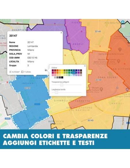 Mappa dei cap di Padova KML