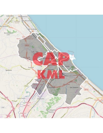 Mappa dei cap di Pescara KML