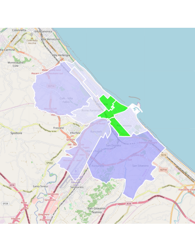 Mappa dei cap di Pescara KML