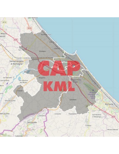 Mappa dei cap di Rimini KML