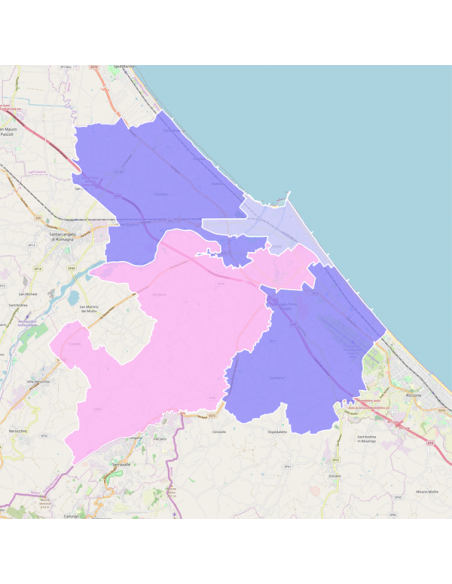 Mappa dei cap di Rimini KML