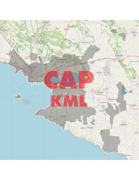 Mappa dei cap di Taranto KML
