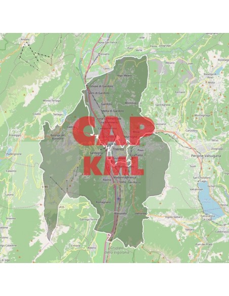 Mappa dei cap di Trento KML