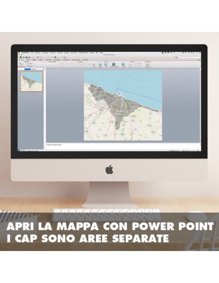 Mappa dei cap di Bari PowerPoint