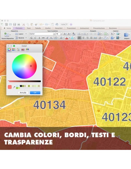 Mappa dei cap di Bologna PowerPoint