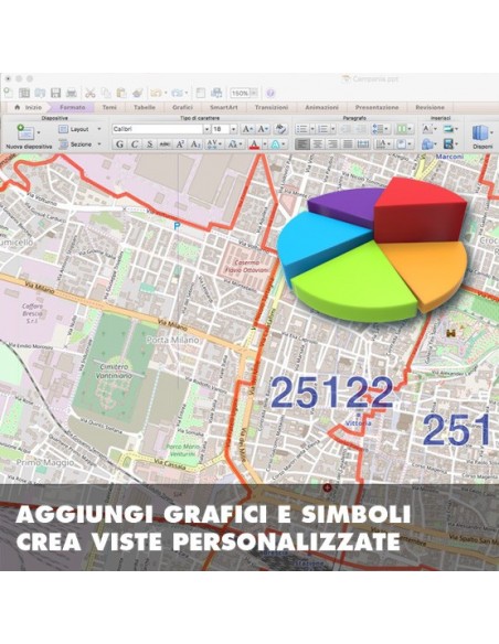 Mappa dei cap di Brescia PowerPoint