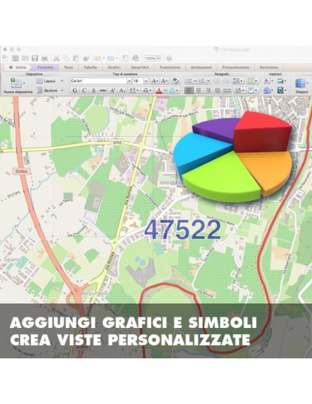 Mappa dei cap di Cesena PowerPoint
