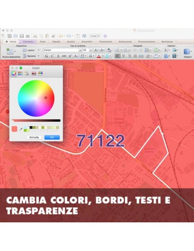 Mappa dei cap di Foggia PowerPoint