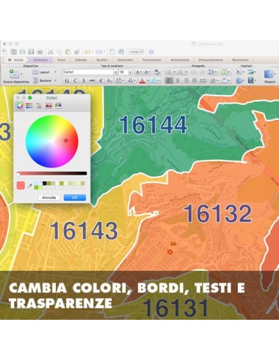 Mappa dei cap di Genova PowerPoint