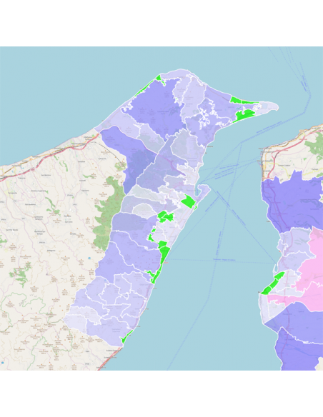 Mappa dei cap di Messina PowerPoint