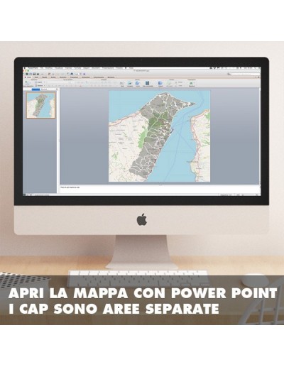 Mappa dei cap di Messina PowerPoint