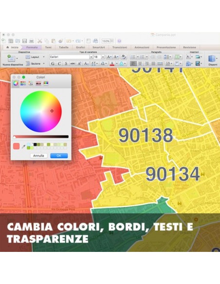 Mappa dei cap di Palermo PowerPoint