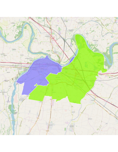 Mappa dei cap di Piacenza PowerPoint