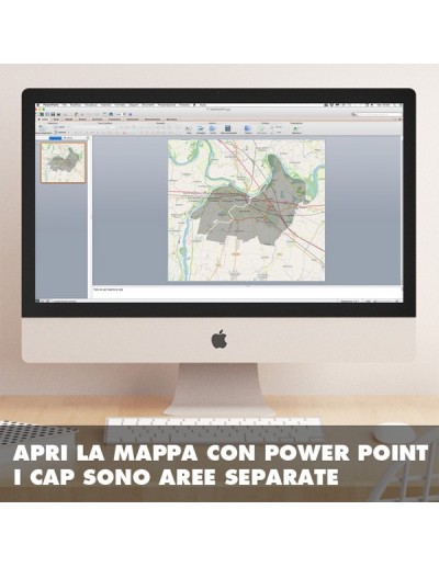 Mappa dei cap di Piacenza PowerPoint