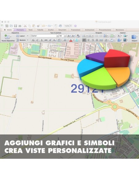 Mappa dei cap di Piacenza PowerPoint