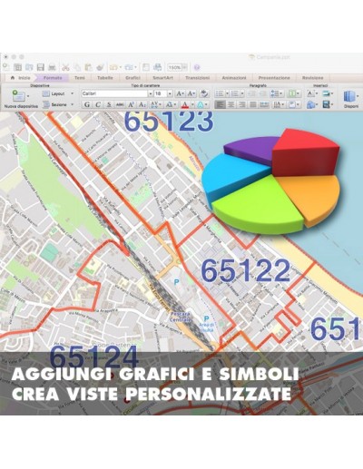 Mappa dei cap di Pescara PowerPoint