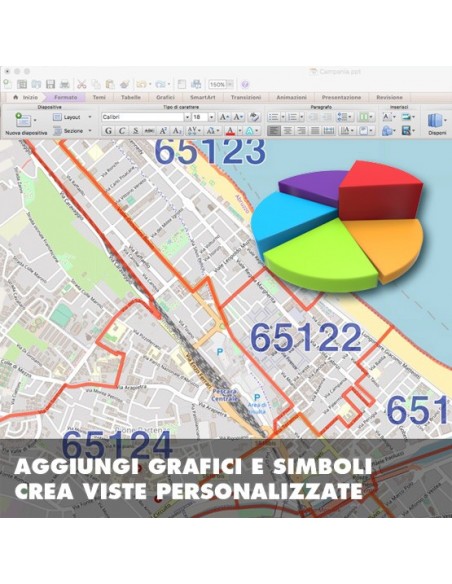 Mappa dei cap di Pescara PowerPoint