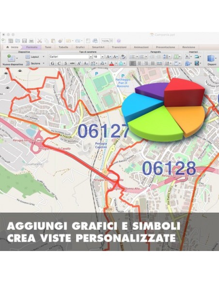 Mappa dei cap di Perugia PowerPoint