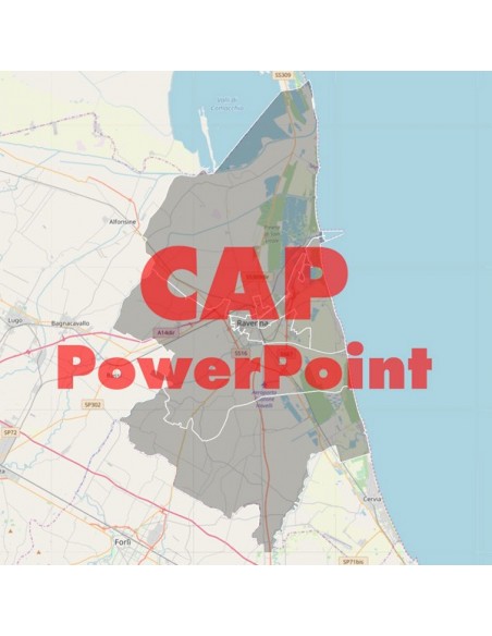 Mappa dei cap di Ravenna PowerPoint