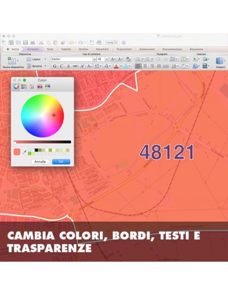 Mappa dei cap di Ravenna PowerPoint