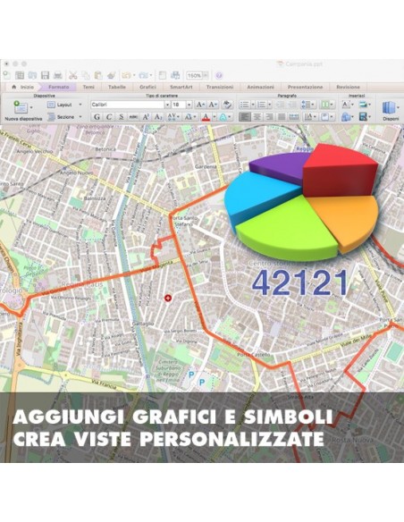 Mappa dei cap di Reggio Emilia PowerPoint